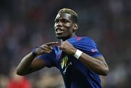 STOCKHOLM, SWEDEN - MAY 24:  Paul Pogba of Manchester United celebrates victory following the UEFA Europa League Final between Ajax and Manchester United at Friends Arena on May 24, 2017 in Stockholm, Sweden.  (Photo by Julian Finney/Getty Images)